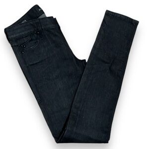 Affliction Womens Black Jeans Premium Bianca Mesh Skinny Fit  Size 26 NWT Moto